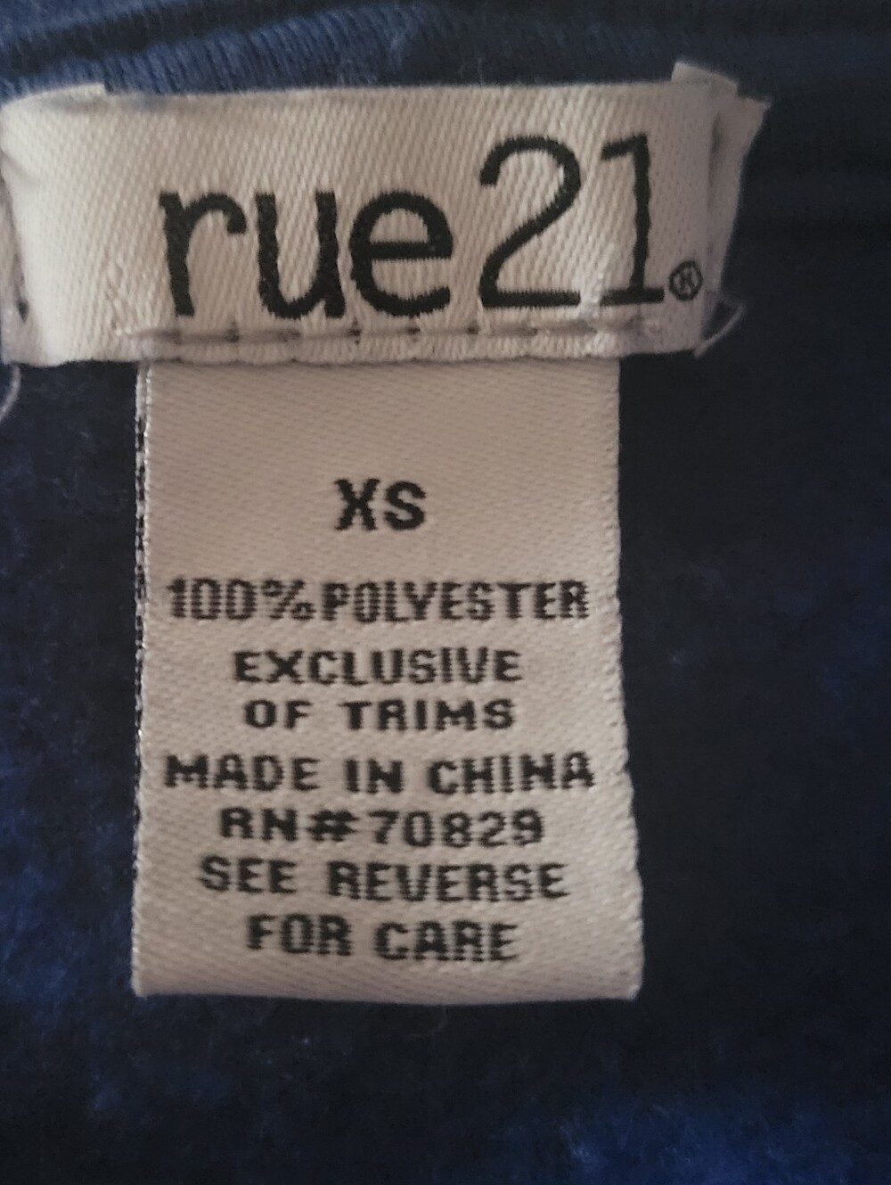 Rue21 Womens XL Blue Crop Top Hoodie - Picture 6 of 7
